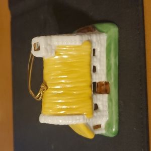 6 Pack House Shaped Bone China Pomander Potpourri Ornaments